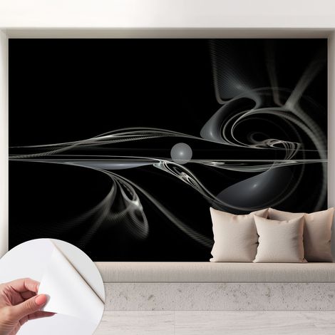 Fototapete Selbstklebend - Wandtattoo - leicht anzubringen - Wandverkleidung Fließende Linien 208x146 cm