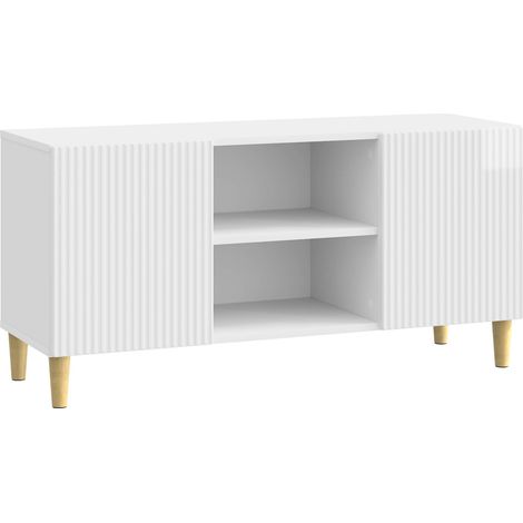 TV Cabinet High Gloss White 102 x 34.5 x 50 cm Engineered Wood vidaXL