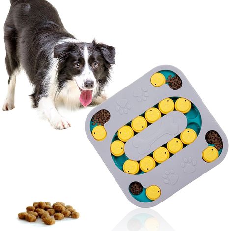 1 distributeur de nourriture pour chien, anti-glouton, antidérapant, stimulation cognitive, enrichissement mental, jeu interactif (1/5)