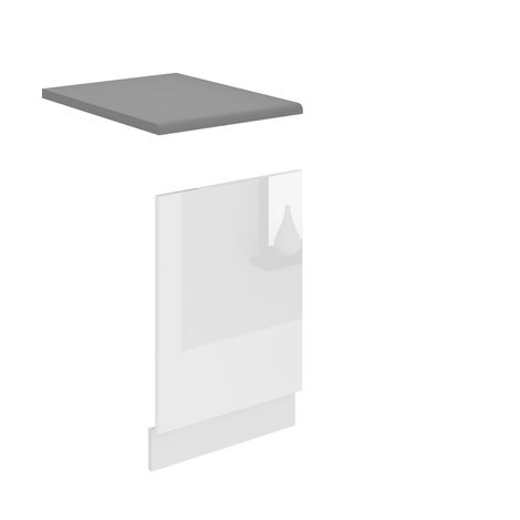 BELINI Habillage de Porte Lave Vaisselle PO45 Meuble Lave Vaisselle avec Plan de Travail I Accessoire pour Lave-Vaisselle Cuisine - Teille: 1,6 x 45 x 57 cm I Couleur: Blanc très Brillant (1/4)