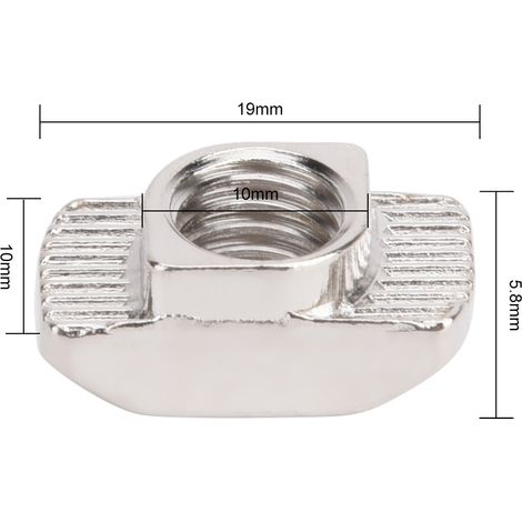 100 T-Muttern nach europäischer Norm für Aluminiumprofile, 45T-M8 (1/5)