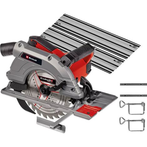Einhell 190mm 7.5"" Corded Circular Saw Handheld 1500W TE-CS + 2x1.0m Guide Rail