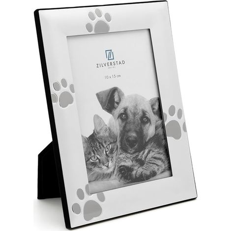 Cadre photo animaux Paws 10x15 argent