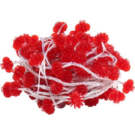 Guirlande Lumineuse de Lanterne Rouge, Lanterne Chinoise Guirlande Lumineuse Coque en PVC pour les Cours (2) (1/5)