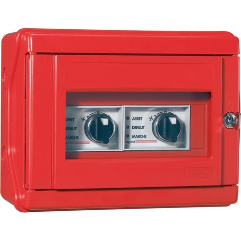 Coffret de commande équipé pour extraction de fumé avec 2 commutateurs et 2x3 voyants LEGRAND 038037