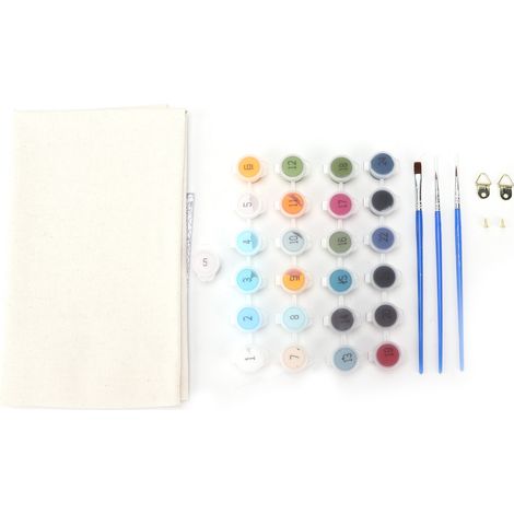 DIY Digital Painting Flower Landscape Canvas Acrylic Oil Painting with Numbered Drawing Sets for Decoration Craft Gift (1/5)