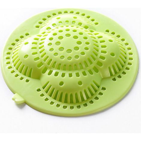 1 pc Filtre dévier en Plastique Crépine de Baignoire ou lavabo Couvercle du Drain en Motif de Fleurs Creuses Attrape-Cheveux pour la Cuisine ou Salle de Bains (vert) (1/5)