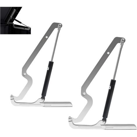 Lot de 2 charnières de support de couvercle pour boîte de terrasse Keter - Charnière hydraulique de rechange pour armoire de rangement Keter (vis non incluses) (1/4)