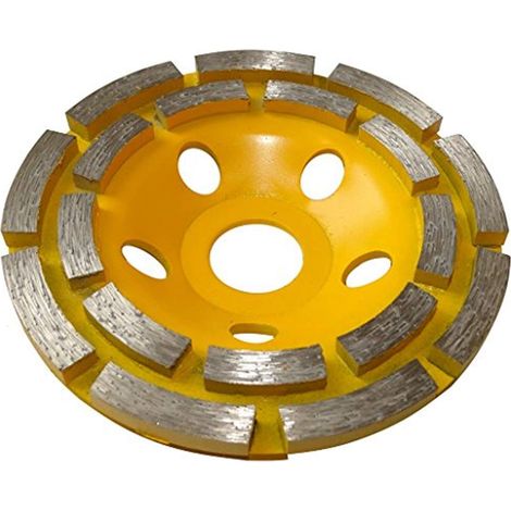 Disque à égriser diamant 115 mm - 1 Pièce - Alliage Métallique - Pour Béton et Pierre - Travaux de Rénovation - Alésage 22,23 mm (1/2)