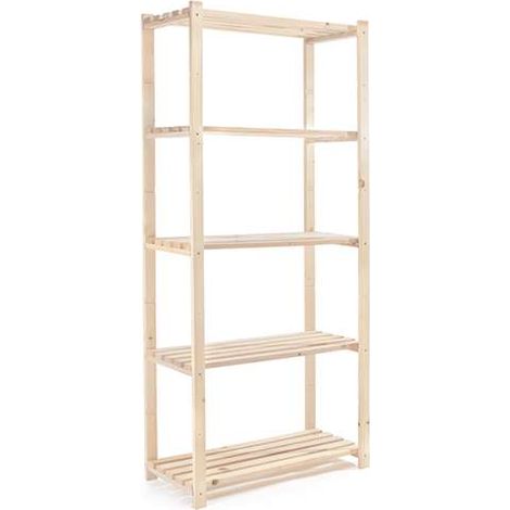 Kimono Scaffale Abete 5 Ripiani 170x80x35 cm - Kit Montaggio Incluso (1/2)