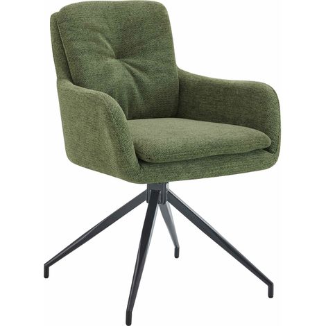 Sedia da pranzo in tessuto Pickett verde