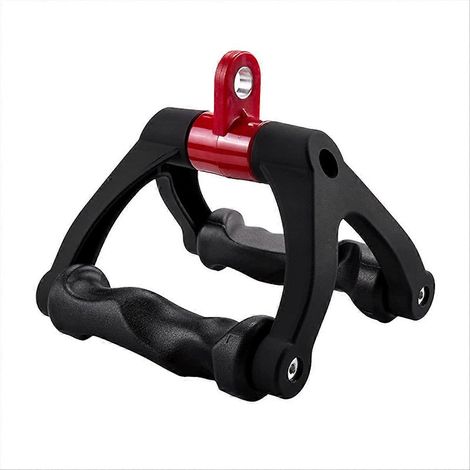 Barre ergonomique en forme de V avec poignée rotative à 360° pour exercices biceps, triceps et dos, machine à poulie haute. (1/5)
