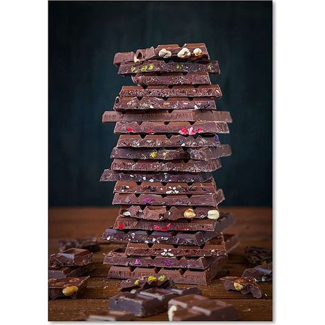 Tableau bois pile de chocolat - 50 x 70 cm (1/5)