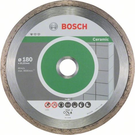 Bosch - Diamant-Trennscheiben-Set für Fliesen 180x22,23 mm, 10-tlg. 2608603233 (1/5)