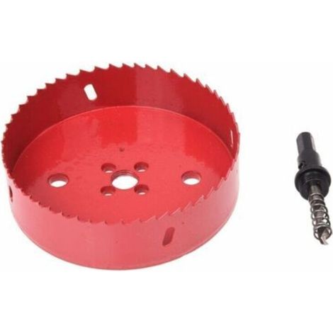 Scie cloche 125 mm avec couronne de forage pour plaque en liège, plaque en plastique, plaques de plâtre, matériaux de cloison sèche, bois, métaux