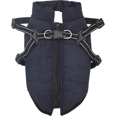 Veste pour chien bleu marine L36, polaire et polyester