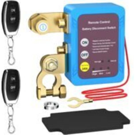 Disjoncteur de batterie 12 V, coupe-circuit antivol 240 A, coupe-circuit automatique pour voiture avec deux télécommandes (sans affichage numérique),