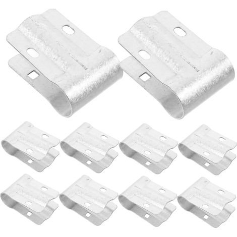 10pièces Clips De Support Pour Rails De Serre Colliers De Serrage Métalliques Pour Tubes Colliers De Connexion Pour Joints De Serre (1/5)