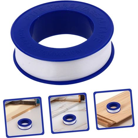 12 rouleaux Ruban Téflon Ptfe pour Plomberie Étanche Fuite Joint Étanchéité Tuyaux Usage Industriel et Domestique (1/5)