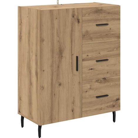 Vitrina con cajón Roble artesanal 69,5 x 34 x 90 cm vidaXL (1/5)