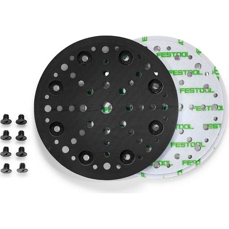 Festool – Pad d'interface pour ponceuse PLANEX LHS 2 225 – Spécial enduits mous – Finition lisse et uniforme – Zone Velcro optimisée