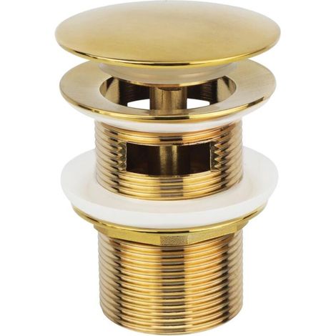 Bouchon de vidange de baignoire autoportante doré, compatible avec le kit de raccordement de vidange de baignoire autoportante (1/4)