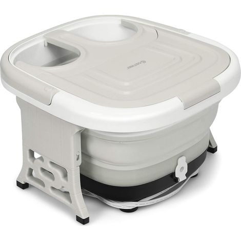 COSTWAY Masajeador de Baños para Pies Masajeador Eléctrico Masaje de Pies con Temporizador de 10-60 min / 36-48 ℃ / 500W Gris Claro (1/5)