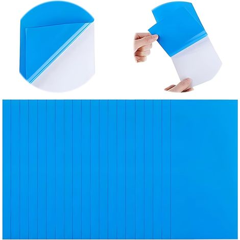 Kit de réparation piscine HPiano – 20 pastilles PVC autocollantes, patchs rectangulaires pour piscine, vinyle, kayak, adhésifs résistants à l’eau, réparation étanche (lot de 20) (1/3)