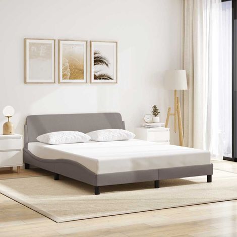 Bettgestell "Dover" Taupe 160x200 cm Stoff
