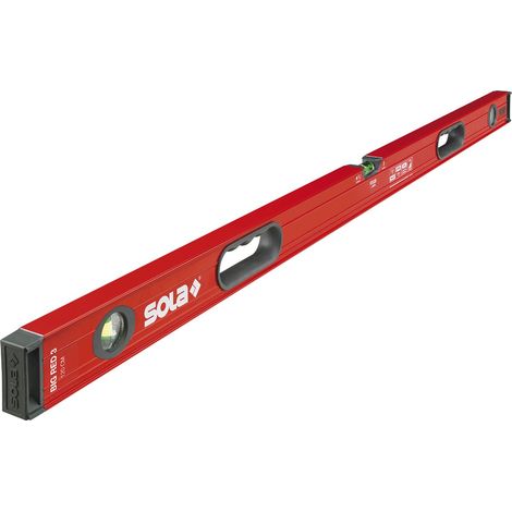 Sola Big Red 3 Wasserwaage 150cm mit 2 Griffen rot pulverbeschichtet Aluminium