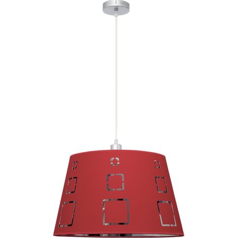 Suspension Celaya, 1 x E27, rouge, 40 cm, réglable