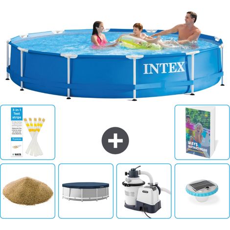Frame Pool Rund - 366x76 cm - 7-teilig S56