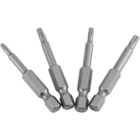 Ensemble de 8 embouts de tournevis magnétiques de sécurité en acier, tige hexagonale 1/4", T8-T40, longueur 50 mm (1/5)