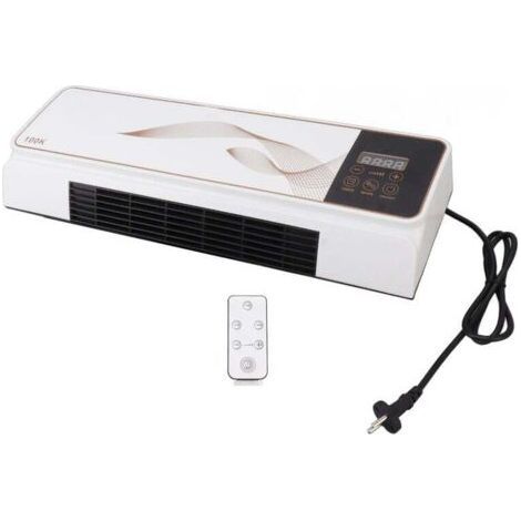 Radiateur électrique mural en ABS PP, mini machine de chauffage et de refroidissement avec commande à distance pour chambre, salle de bains, salon 220V (1/4)