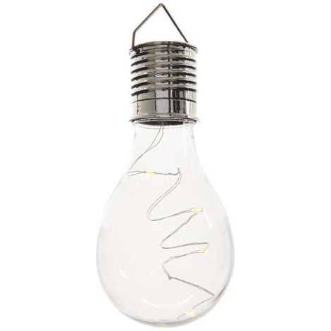 BULBO SOLARE 4 LED A LUCE CALDA D.8XH14CM IN PLAST (1/2)