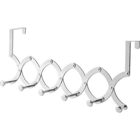 Set di ganci retrattili in acciaio inox per termosifoni - Salvaspazio - Per l'utilizzo su termosifoni (sei ganci) (1/5)