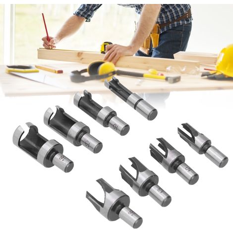 Ensemble de 8 Forets à Bois pour Menuiserie, Outils de Perçage en Acier au Carbone, Forets à Tenon Cylindrique pour Bois -KZQ (1/5)