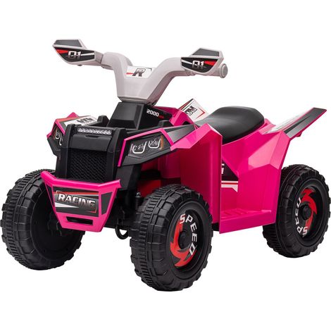 Quad Eléctrico Infantil, Mini Quad Eléctrico Con Funciones De Avance Y Retroceso, Vehículo Eléctrico De 6 V Para Niños De 1,5 A 3 Años, 2,5 Km/H, Rosa (1/5)
