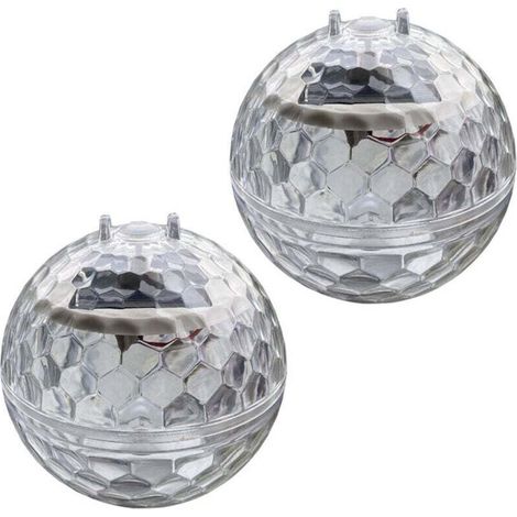 Solar-Poolleuchten, schwimmende Solarleuchten für den Außenbereich, geeignet für Pools, Teiche, Gärten, Rasenflächen, 11 cm, 2 Stück (1/4)