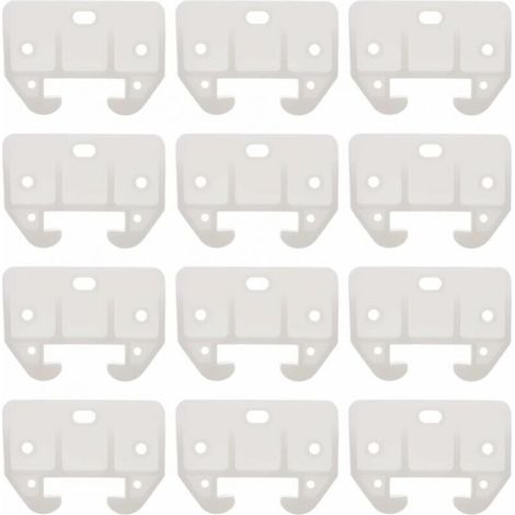 13 Stück weiße Schubladenführungen aus Kunststoff, Kommodenführungen, Möbelführungen, Ersatzteile für Kommoden, Sideboards, Nachttische und Schubladensysteme. FLITI (1/4)