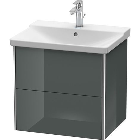 Meuble sous-vasque XSQUARE 565x610x473mm Gris Doloaveci brillant