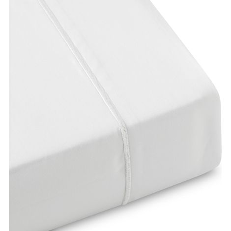 Juego de sábanas Liso 500H color blanco. Cama de 90 cm. 3 piezas (1/2)
