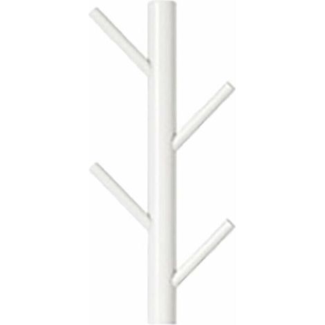 Appendiabiti da parete in legno - Design ramo di un albero - Moderno - Montaggio a parete verticale - Ganci decorativi in legno bianco