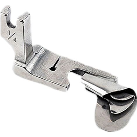 Pied de surjeteuse courbé pour machine à coudre, pied rouleau pour ourlets arrondis 1/4" (0,6 cm) (1/5)