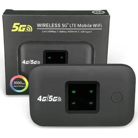 Routeur WiFi mobile - AIORBER - Hotspot 4G/5G - 150 Mbps - Batterie 3000 mAh - USB Type-C -lan (1/5)