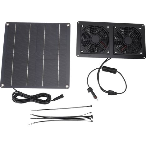 Kit de ventilateur d'extraction solaire 15 W pour panneau solaire monocristallin en silicium, ventilation et refroidissement. (1/5)