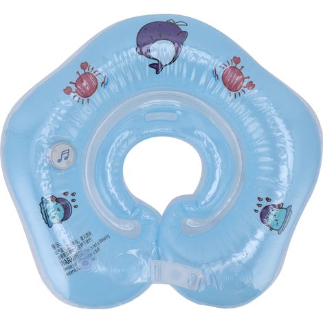 Bouée gonflable pour nouveau-né, collier flottant, jouet de piscine pour bébé de 0 à 18 mois, bleu bébé (1/5)