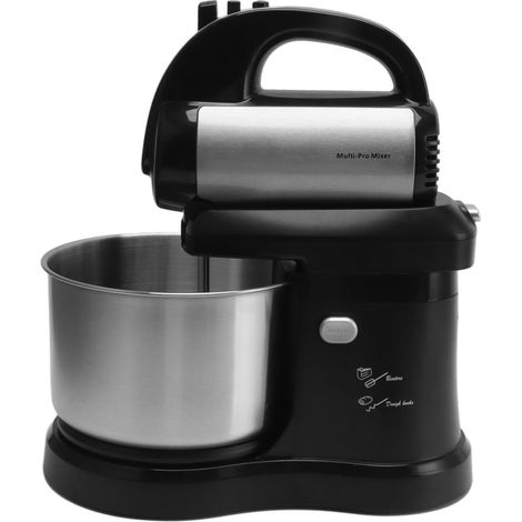 Robot pâtissier électrique 5 vitesses, bol mélangeur en acier inoxydable de 2,5 L, batteur pour aliments, idéal pour les œufs, la pâte et la viande, 500 W, prise européenne 220 V (1/5)