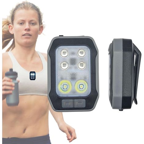 Lampe de travail - Mini lampe LED puissante mains libres avec pince - Rechargeable pour une visibilité optimale en hauteur, idéale pour la course de nuit, la randonnée et le camping - 1 pièce (1/5)