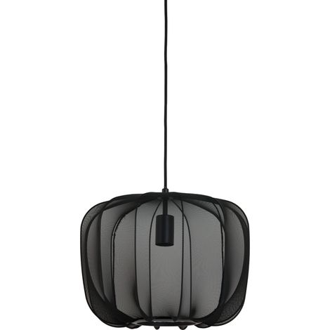Light & Living - suspension - Plumeria - noir - textile - Ø 40cm (1/4)
